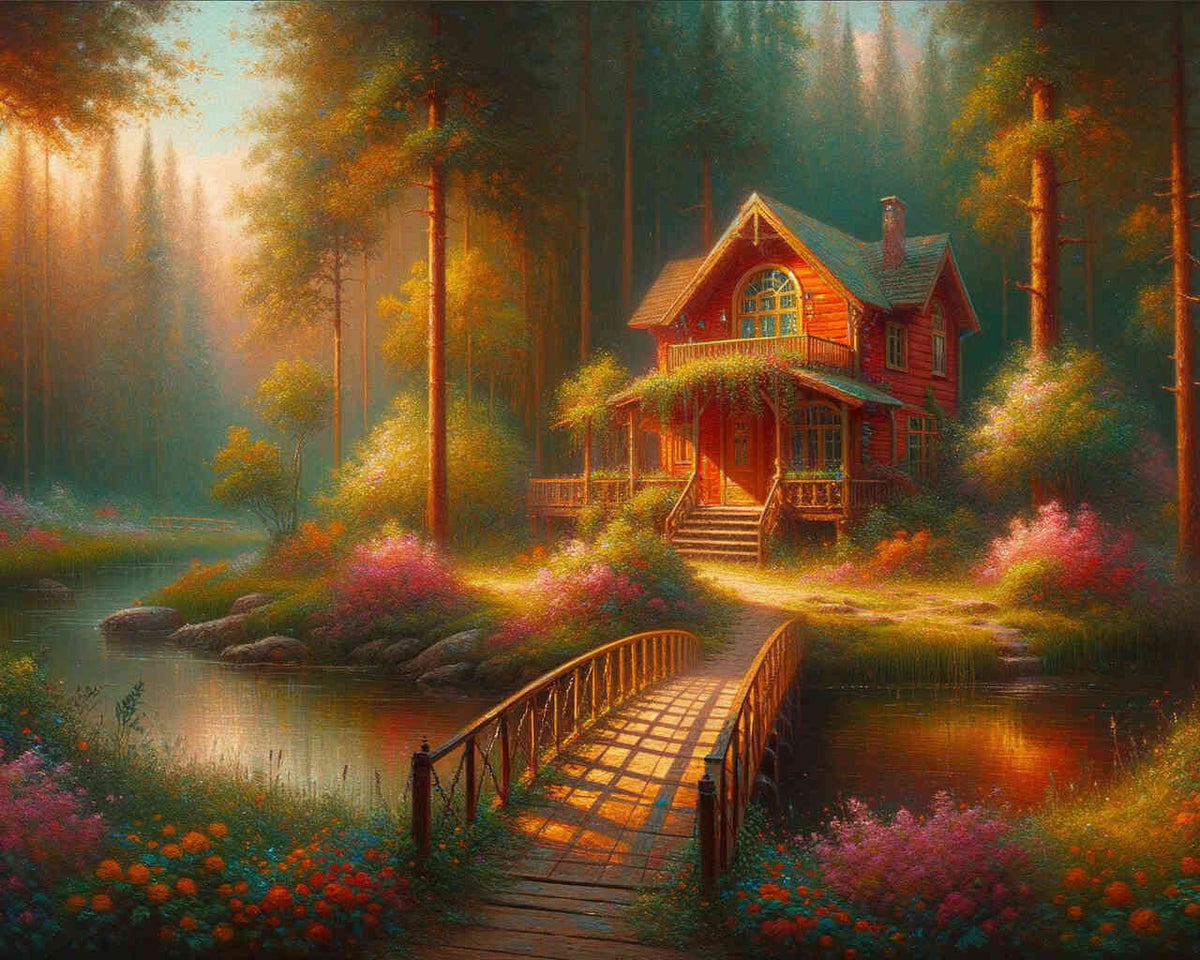 Paint by Numbers - Forest edge house