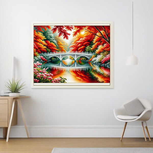 Paint by Numbers - Bridge over standing river