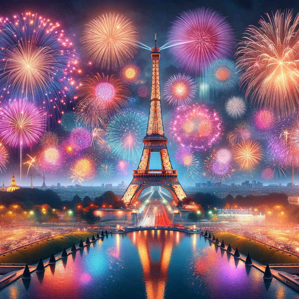 Paint by Numbers - Fireworks Paris, Eiffel Tower