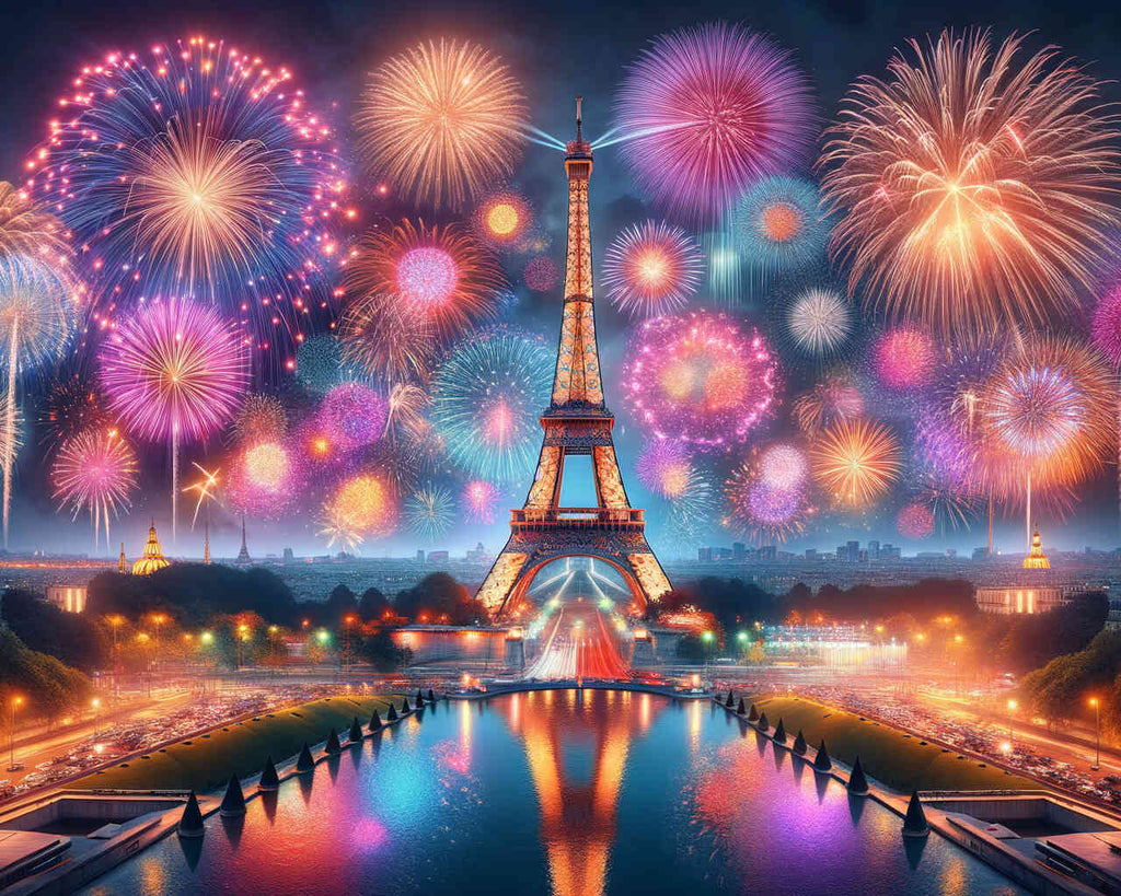 Paint by Numbers - Fireworks Paris, Eiffel Tower