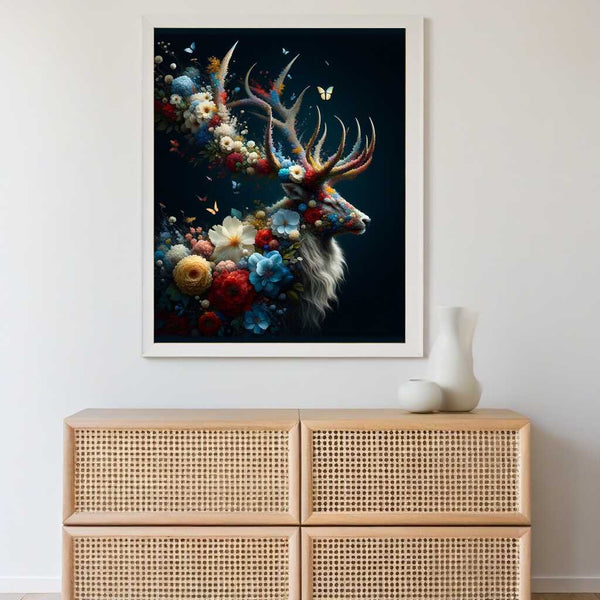 Paint by Numbers - Deer with Flower Antlers