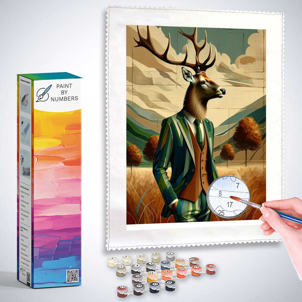 Roebuck with suit - Paint by Numbers