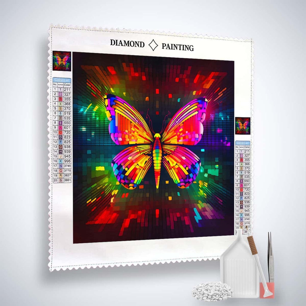 AB Diamond Painting - Butterfly Colorful Frontal – DIY Paint by Numbers