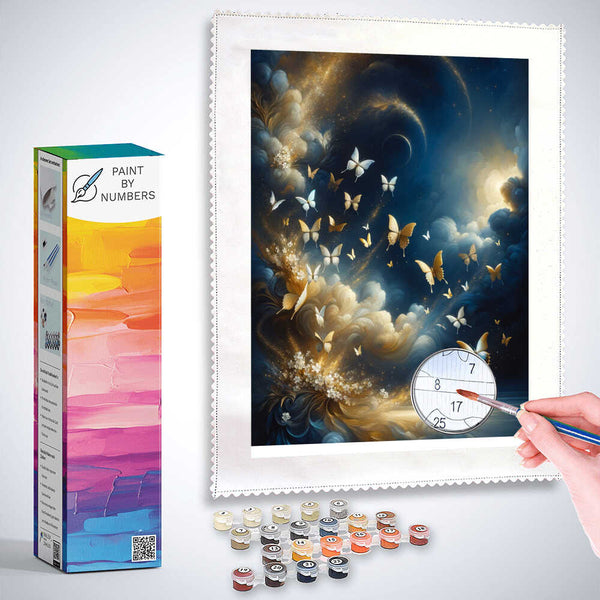 Paint by Numbers - Golden butterflies