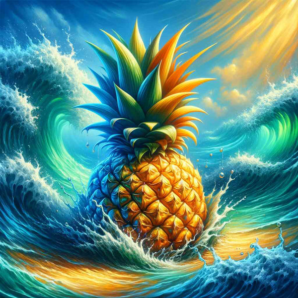 Paint by Numbers - Pineapple surrounded by water