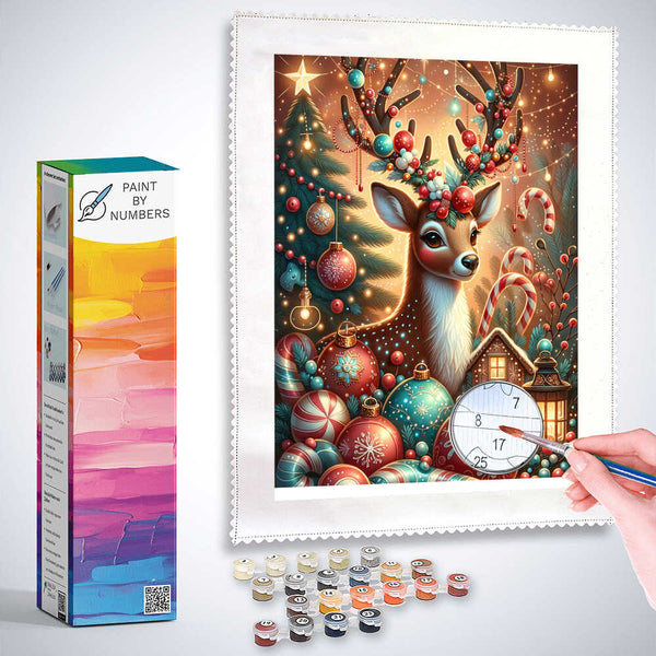 Paint by Numbers - Reindeer Christmas Ornaments