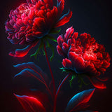 Malen nach Zahlen - Rosen in der Nacht - hochwertige Leinwand - 170523, Blumen, Neu eingetroffen, Rosen, Vertikal