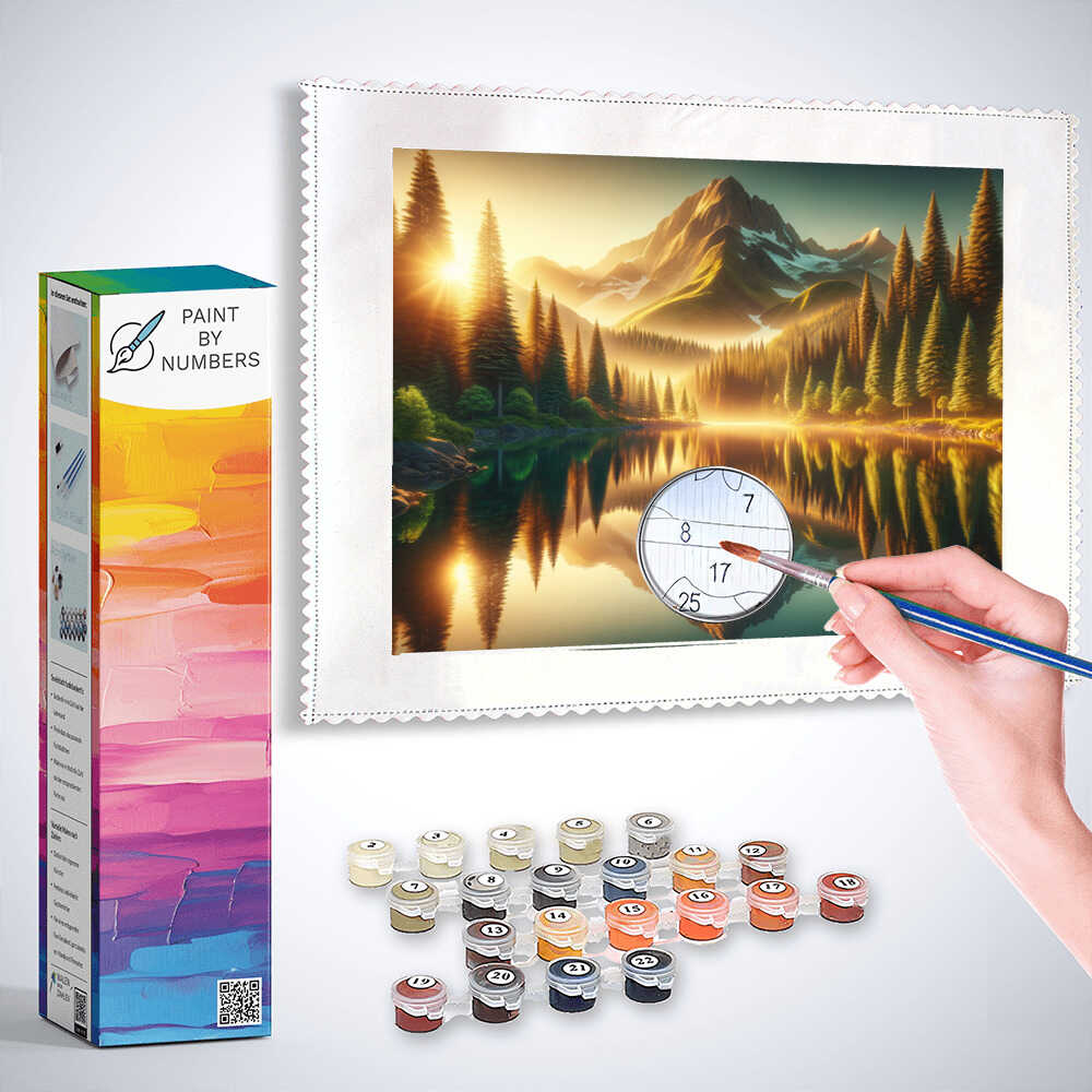 Paint by Numbers - Forest lake