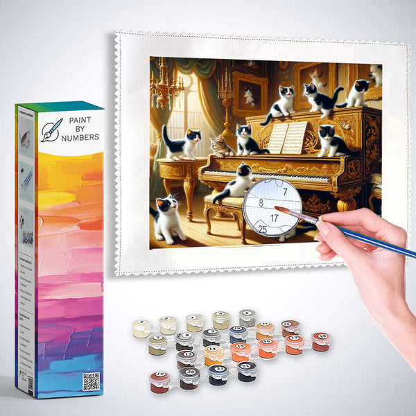 Paint by Numbers - Piano cats