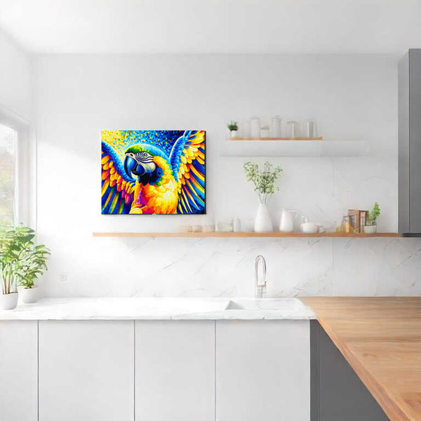 Paint by Numbers - Parrot, yellow and blue