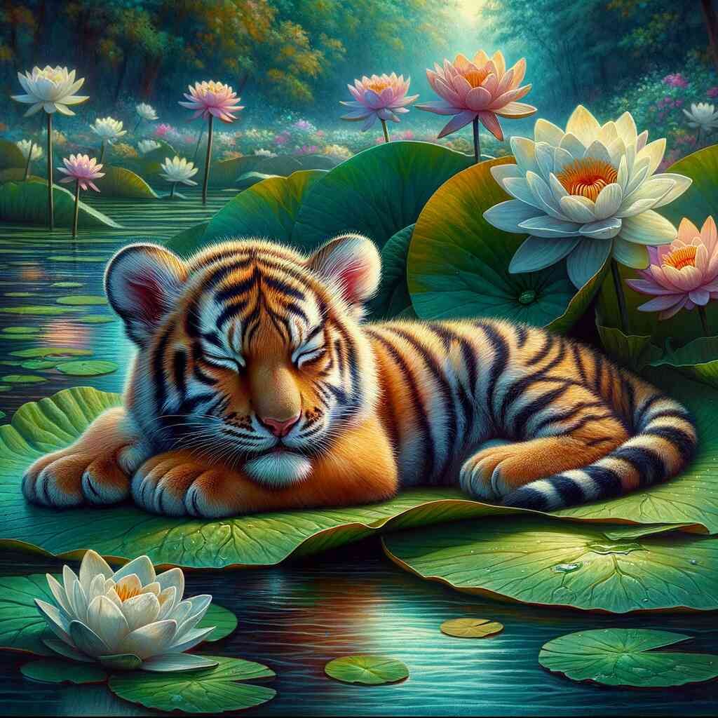 Paint by Numbers - Little Tiger Sea Rose