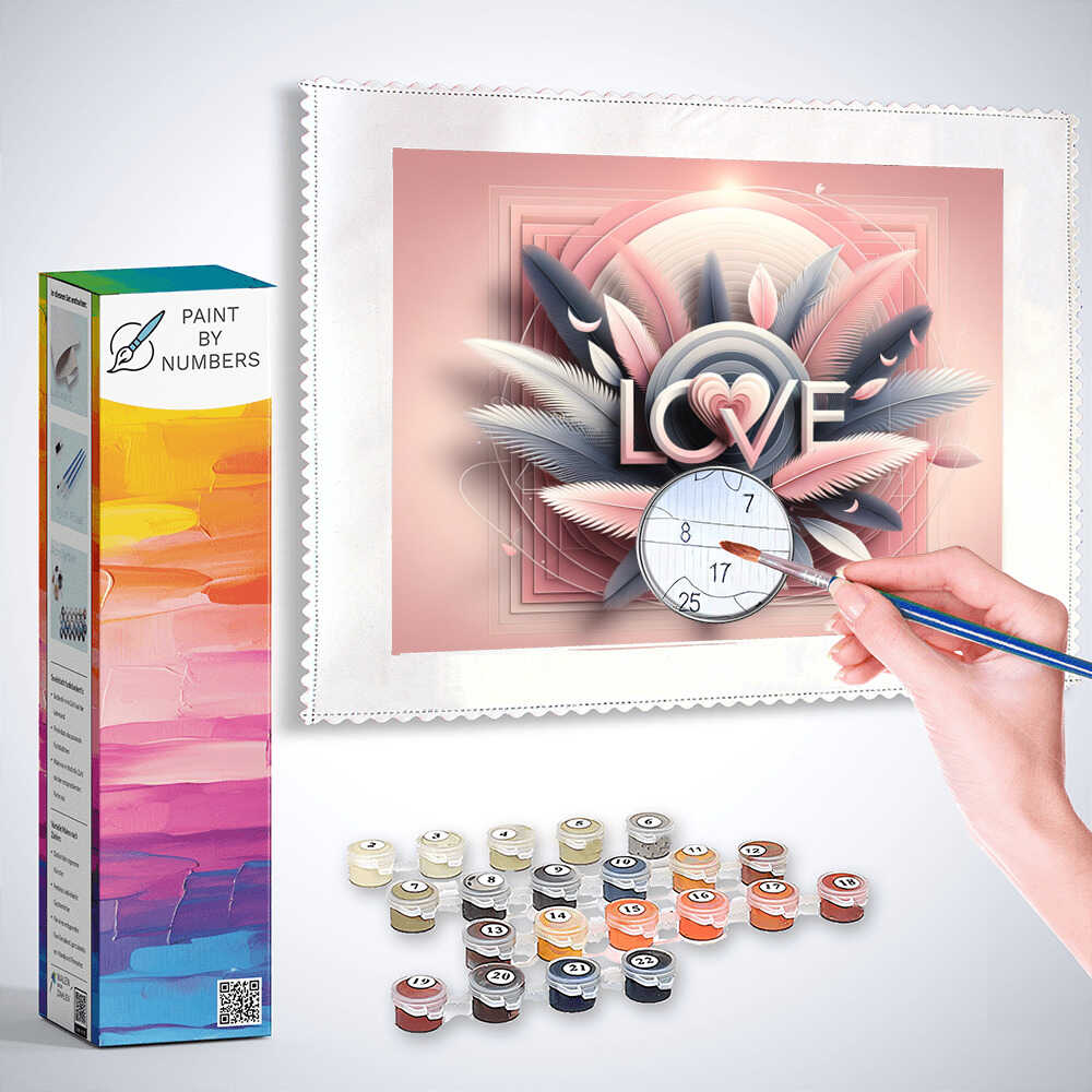 Paint by Numbers - Love in Pink