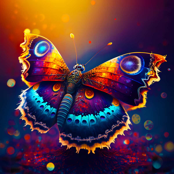 Vibrant butterfly in sunlight, AB Diamond Painting Kit – Art that Sparkles! Paint by Numbers for a dazzling finish.