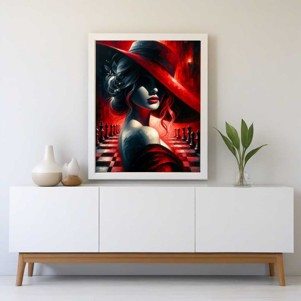 Paint by Numbers - Woman in red and black
