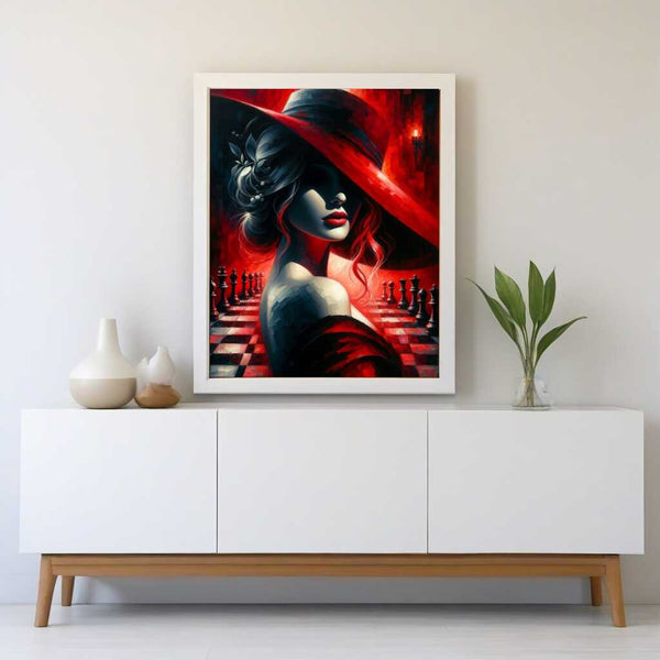 Paint by Numbers - Woman in red and black