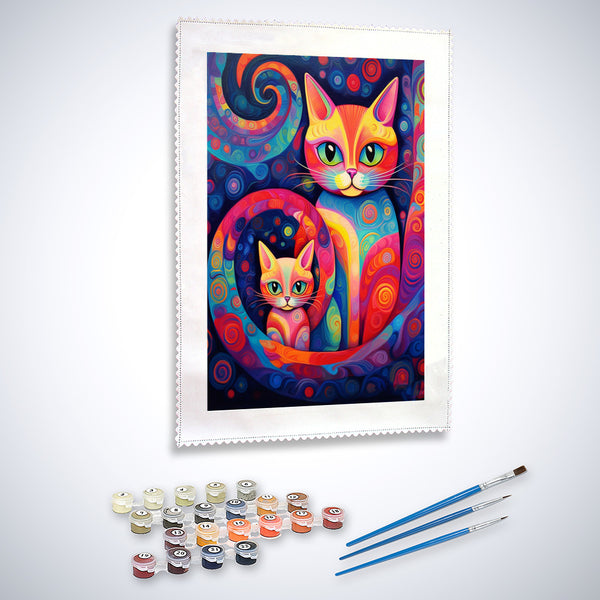 Cats, Mandala - Paint by Numbers