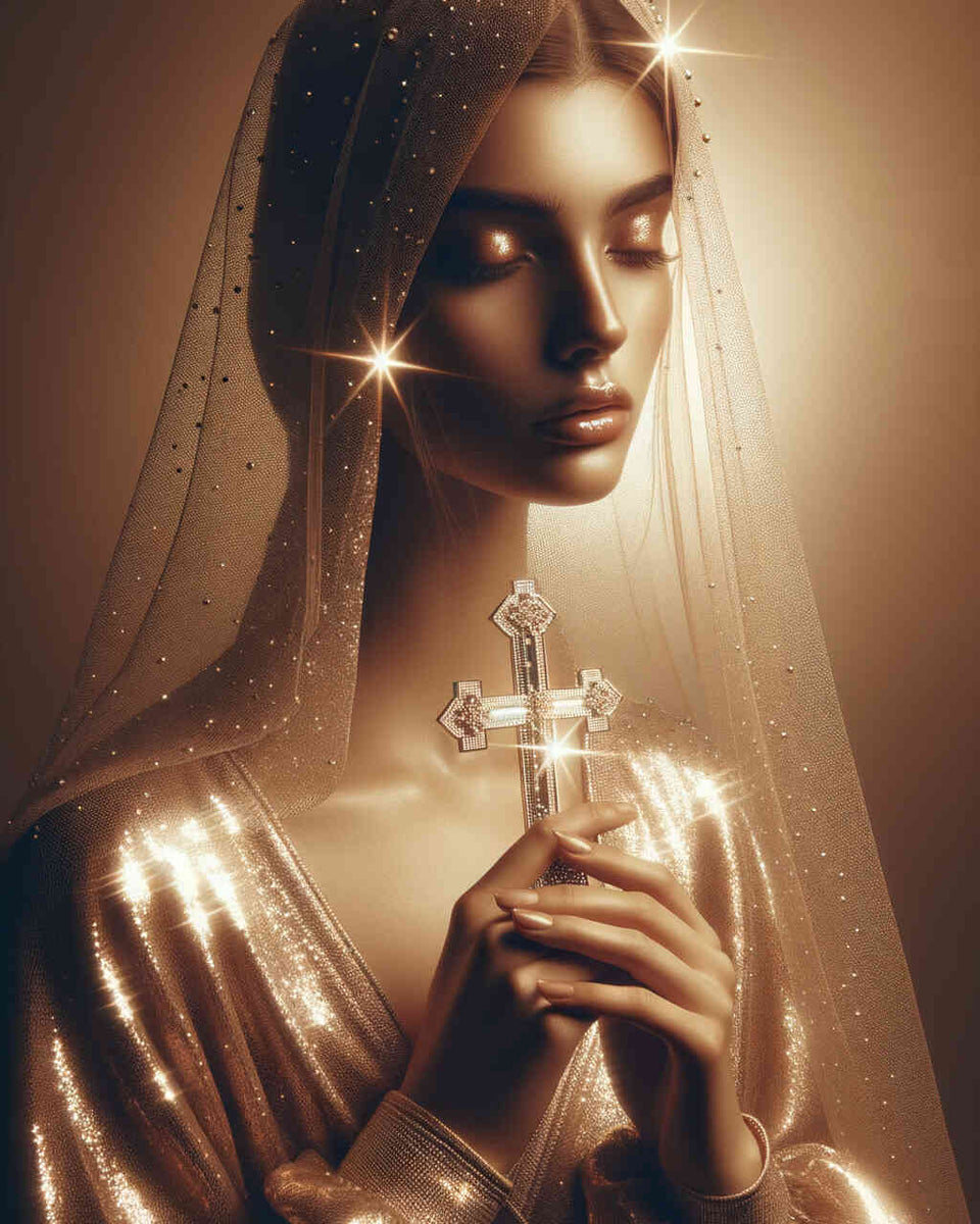 Paint by Numbers - Girl with cross