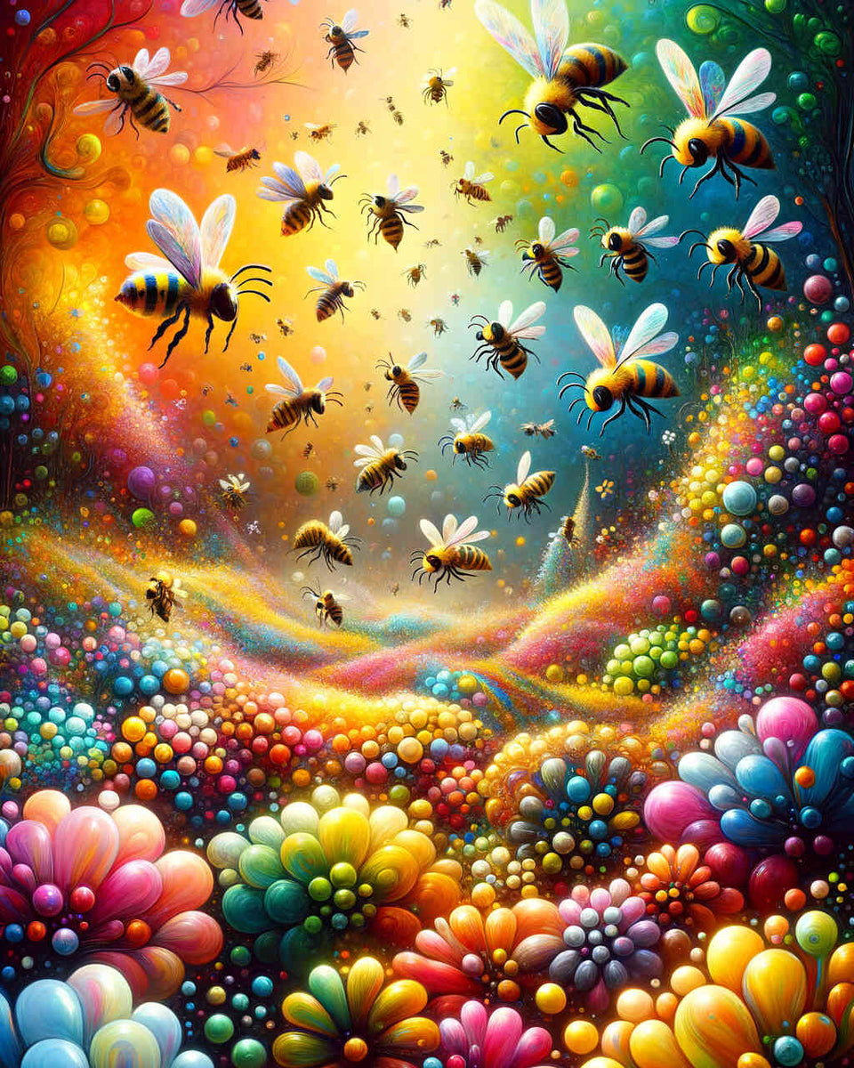 Paint by Numbers - Colorful bees