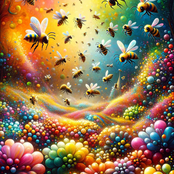 Paint by Numbers - Colorful bees