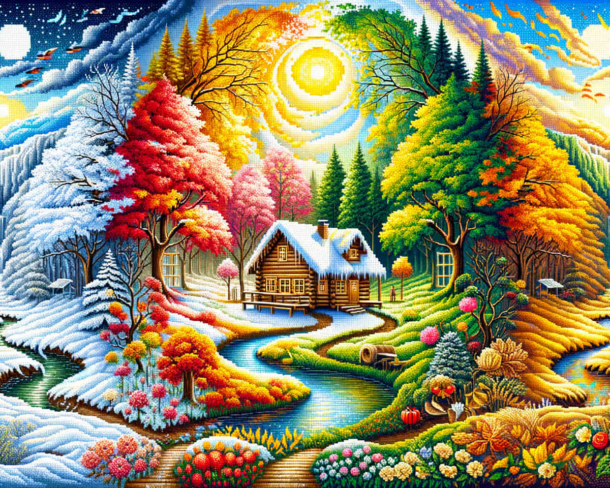Four seasons - Paint by Numbers