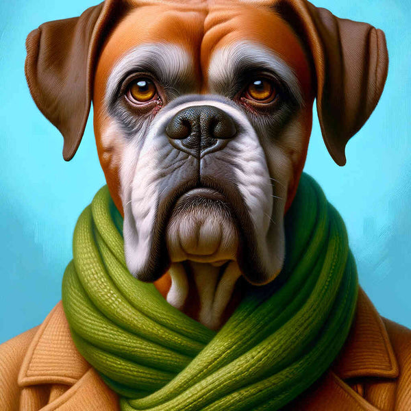 Paint by Numbers - Boxer with Scarf