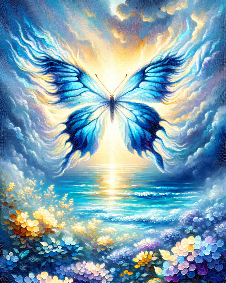 Paint by Numbers - Blue Butterfly Long Wing