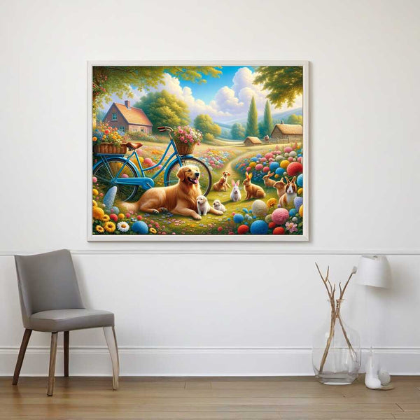 Paint by Numbers - Bicycle and dogs