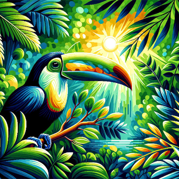 Toucan in the jungle - Paint by Numbers