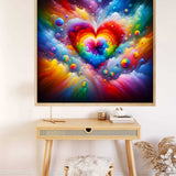 Vibrant abstract heart design Paint by Numbers kit titled 