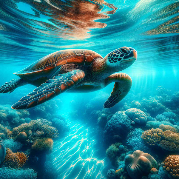 Paint by Numbers - Turtle in the sea