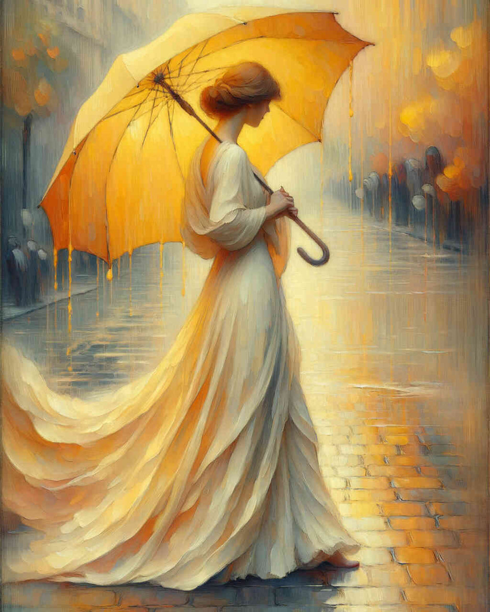 Yellow umbrella - Paint by Numbers