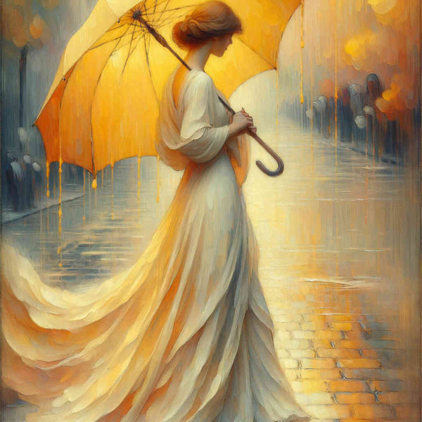 Yellow umbrella - Paint by Numbers