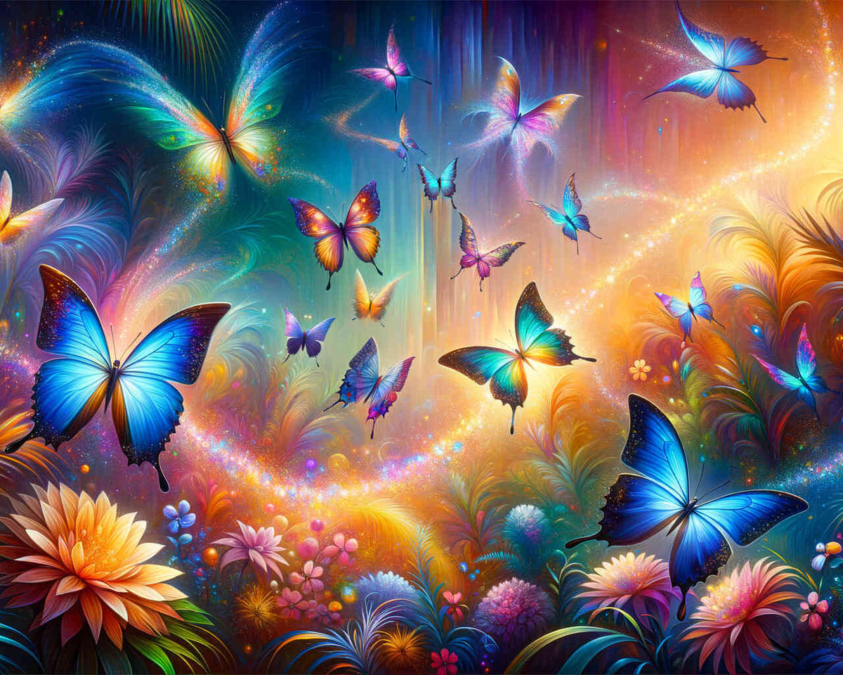 Paint by Numbers - Colorful butterfly world