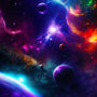 Diamond Painting Kit - Universe Exploration, featuring a vibrant space scene with planets and nebulae, perfect for Paint by Numbers enthusiasts.