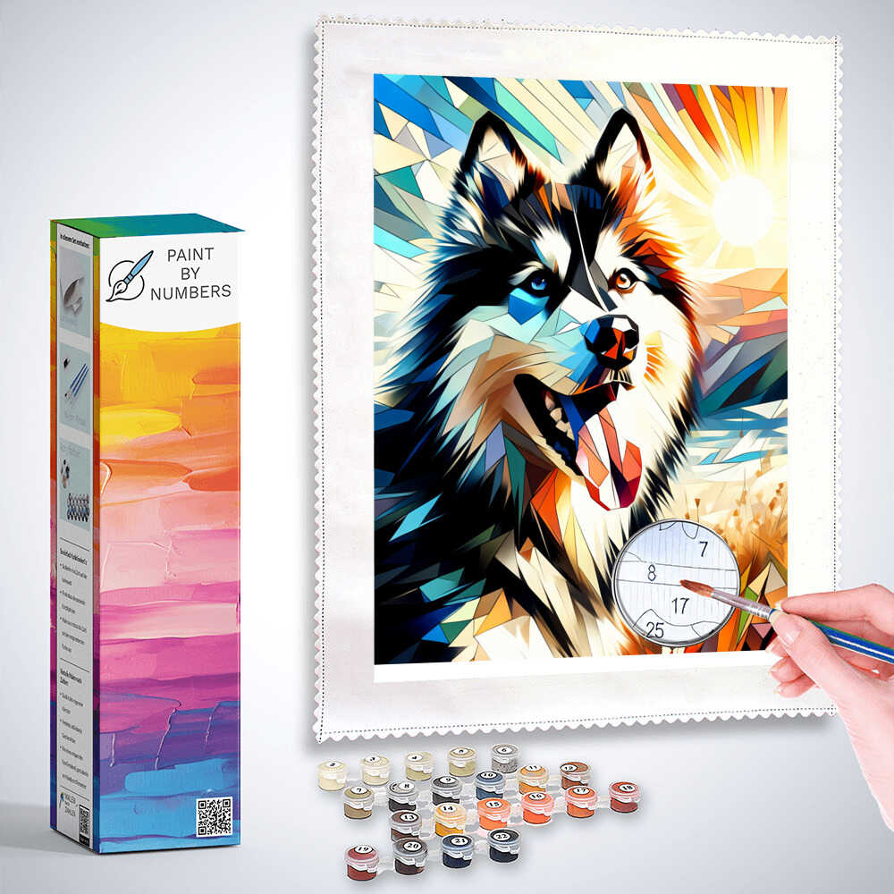 Paint by Numbers - Husky portait