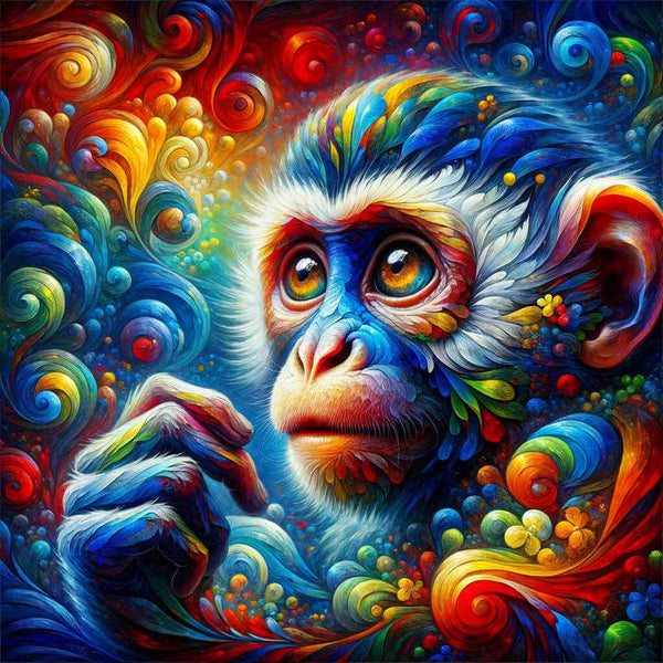 Paint by Numbers - Lovable monkey