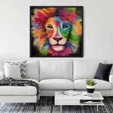 Löwe, Lion King - Malen nach Zahlen - hochwertige Leinwand - 3fuer2, alfonso, Hoch, löwe, modern, quadratisch, Tiere, woo_import_1, zusatz