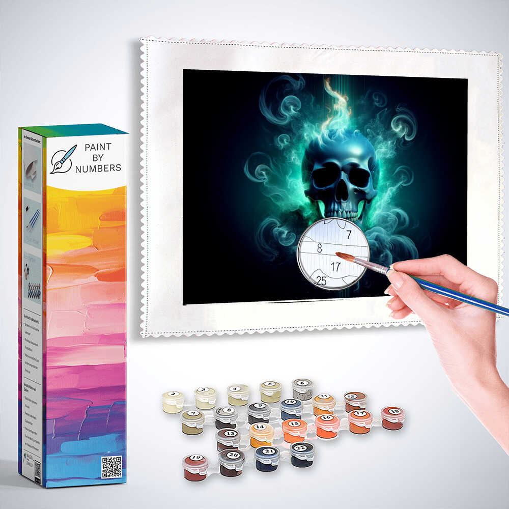 Paint by Numbers - Glow in the Dark Skull