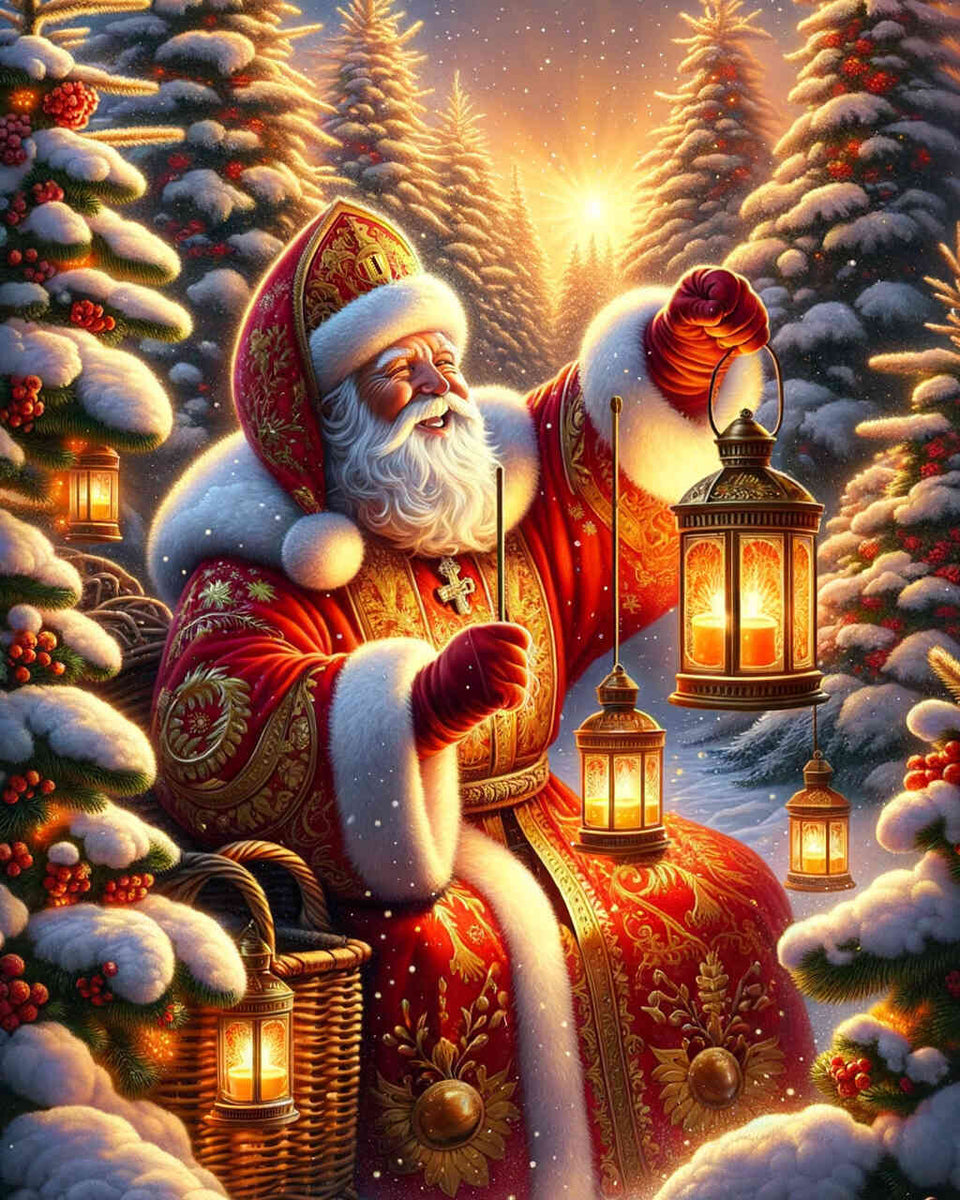Paint by Numbers - Santa Fall Tree