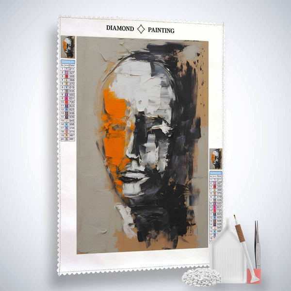 Minimalist Diamond Painting Kit with bonus Paint by Numbers; includes professional canvas, acrylic diamonds, tweezers, and application pen