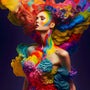 AB Diamond Painting - Farbexplosion Frauenfrisur - gedruckt in Ultra-HD - AB Diamond, Menschen, Neu eingetroffen, Quadratisch