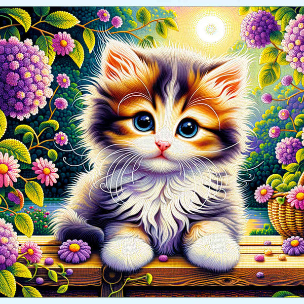 Paint by Numbers - Kitten on bench