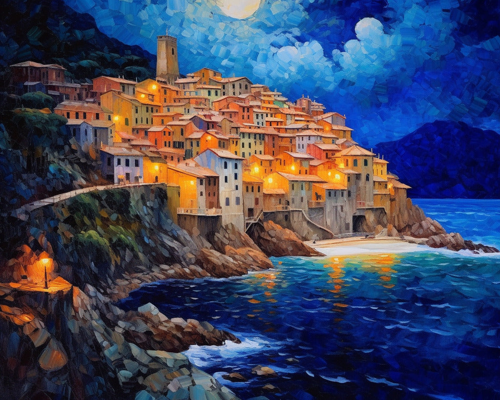 Landscape at night - Paint by Numbers