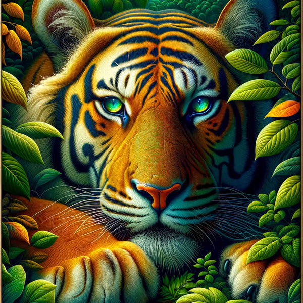 Paint by Numbers - Tiger in a Plant