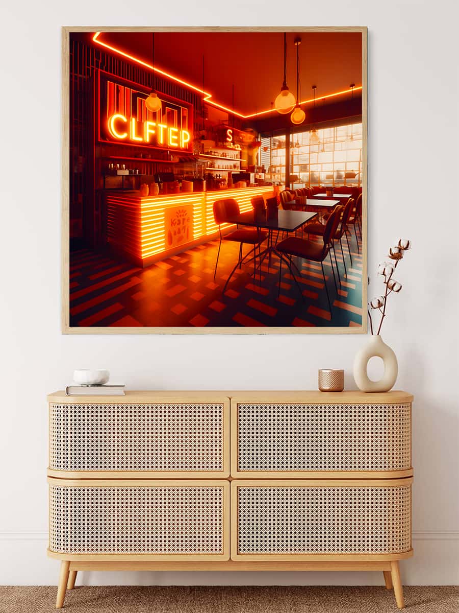 AB Diamond Painting - Bar Orange - gedruckt in Ultra-HD - AB Diamond, Abstrakt, Neu eingetroffen, Quadratisch, Stadt