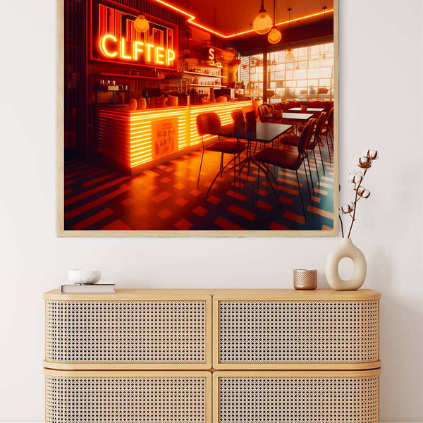 AB Diamond Painting - Bar Orange - gedruckt in Ultra-HD - AB Diamond, Abstrakt, Neu eingetroffen, Quadratisch, Stadt