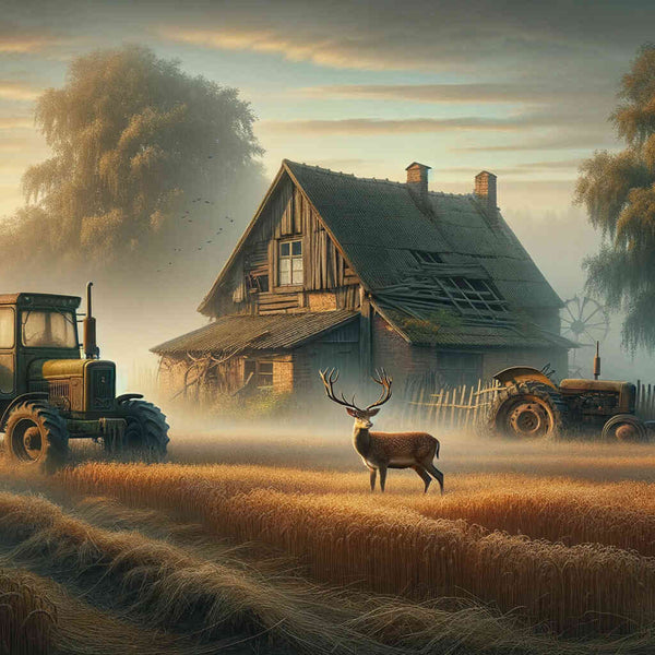 Paint by Numbers - Deer, tractor