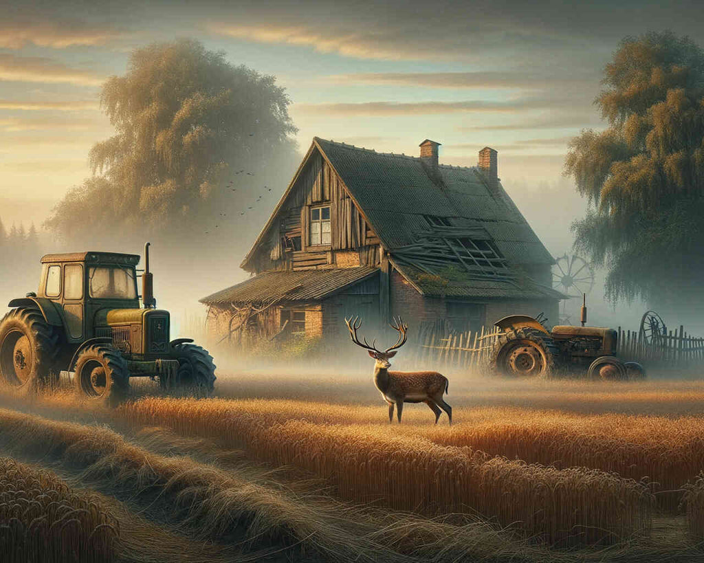 Paint by Numbers - Deer, tractor