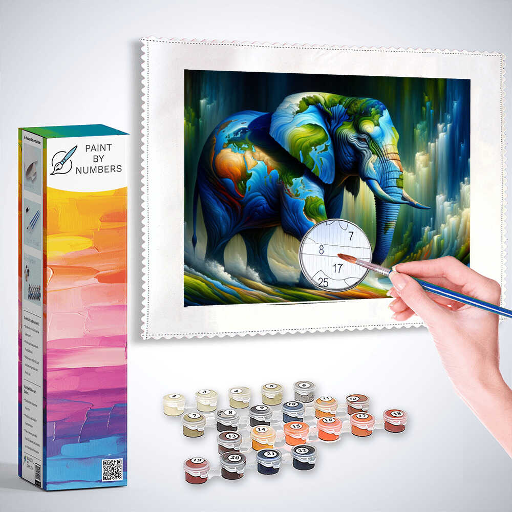 Paint by Numbers - In the face of the bull elephant