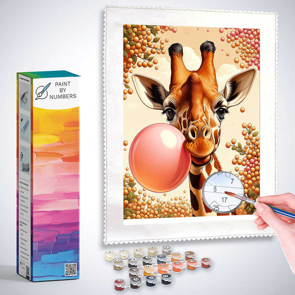 Giraffe with gum Paint by Numbers